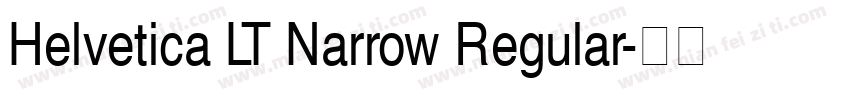 Helvetica LT Narrow Regular字体转换